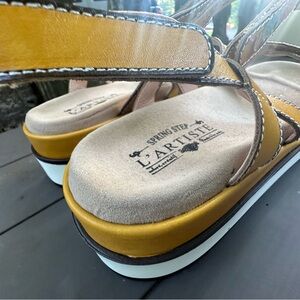 L'ARTISTE Mustard Yellow Sandals